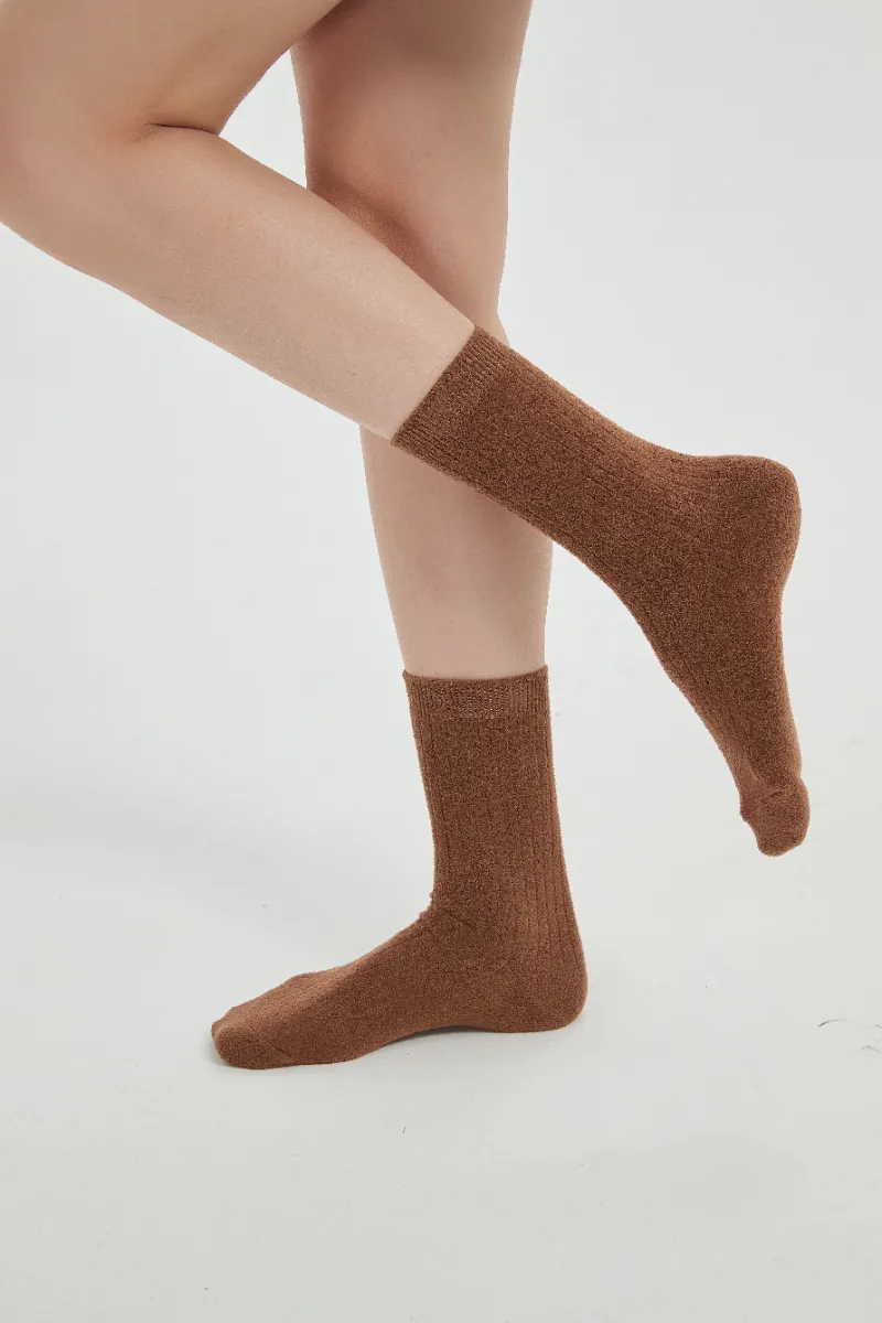 Half-Wool Striped Knitted Socks for Women Half-Wool Striped Knitted Socks for Women